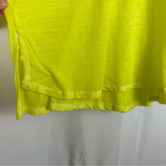 Free People 'We The Free' Neon Yellow Sheer Tank Top - Picture 3 of 6